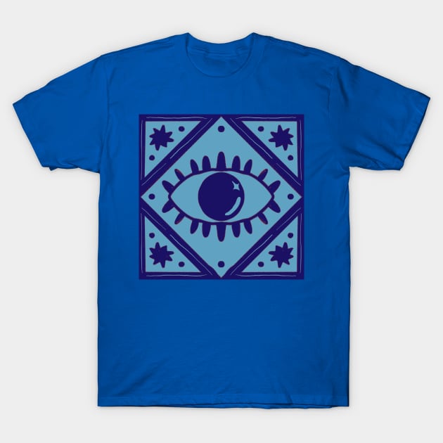 All Seeing Eye | Blue Version T-Shirt by ghostieking